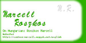 marcell roszkos business card